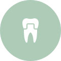 Animated tooth with dental crown