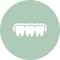 Animated row of teeth under orthodontic aligner